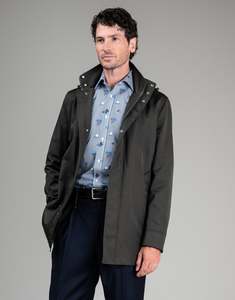 Aro Army Green Water-Resistant Parka Coat