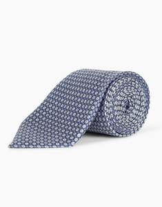 Winter Essentials: Purple Floral Geometric Italian Silk Tie