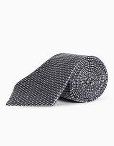 Winter Essentials: Navy Geometric Twill Italian Silk Tie