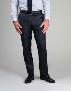 Lotus Charcoal Grey & Blue Check Trouser