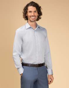 London Teal Blue Micro-design Shirt