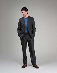 Winter Essentials: Lyon Dark Green Check Flannel Suit