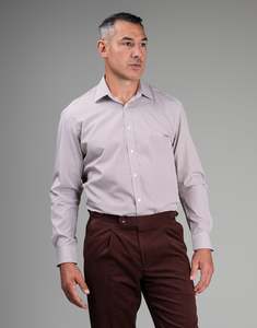 Winter Essentials: London Brown Pencil Stripe Shirt