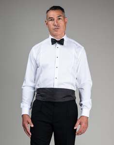 Essentials: Avonmore White Stud Tuxedo Shirt
