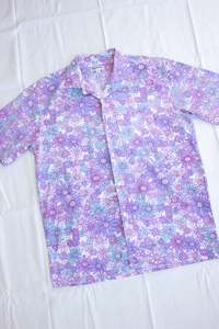 Tops: Tom Shirt - Purple Floral (XL)