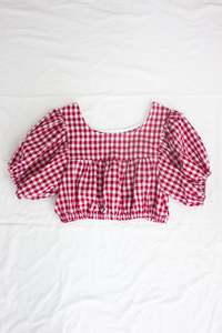 Tops: Molly Crop - Red Liquorice