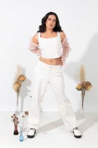 Tops: Princess Bodice - Natural/Pink