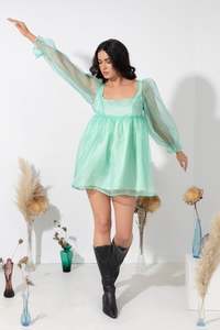 New Zealand Made: Dumpling Dress - Mint