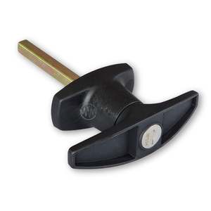 Ute Canopy T Handle Locks: T-Handle: Ute Canopy - 38mm (Black)