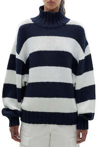 BASSIKE "Wide Stripe Turtleneck" Sweater