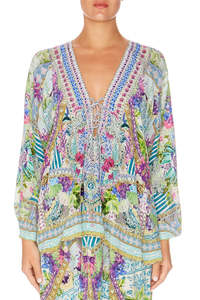 Tops: CAMILLA "Salvatore Fields Forever" Lace Up Shirt