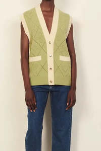 Knitwear: SANDRO "Espoir Pointelle" Vest