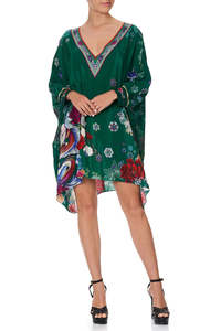 CAMILLA "Emerald Orbit" Short Kaftan