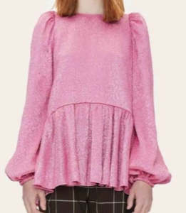 Tops: STINE GOYA "Jenny Frill Balloon Sleeve Sequin" Top