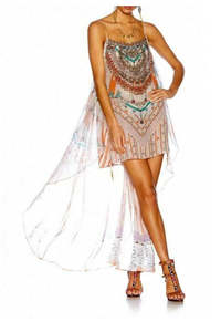 Camilla 1: CAMILLA "Desert Rose " Overlay Mini Dress