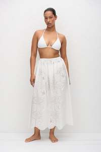 MATTEAU "Broderie" Midi Skirt