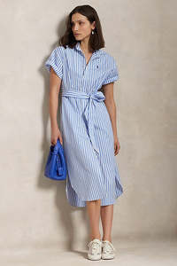 Dresses: POLO RALPH LAUREN "Belted Striped" Cotton Shirt Dress