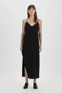 ORGANIC "John Patrick" Slit Slip Dress