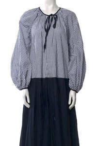 LEE MATHEWS "Ribbon Neck" Puff Dress