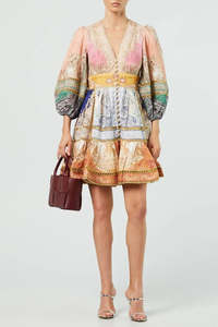 ZIMMERMANN "Anneke Crochet Trim Mini" Dress