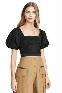 SELF-PORTRAIT "Ottoman" Square Neck Top