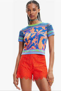Tops: DESIGUAL "Tropical Maille" Tops