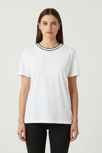 TOMMY ICONS "Logo Ribbed" Collar T-shirt