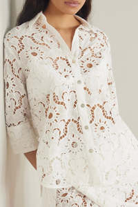 Tops: FARM RIO "Broderie Anglaise" Cotton Shirt