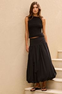 STORIES BE TOLD "Intensity Black Bubble Midi" Skirt