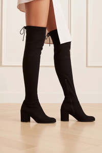 STUART WEITZMAN "Tie Land" Suede Lover Knee Boots