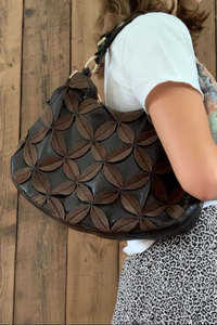 HUGO BOSS "Vintage 3D Floral" Applique Bag