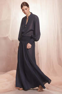 LUXE DE VALENTINA "Palma" Shirred Skirt