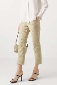WEEKEND MAXMARA "Papaia" Yellow Cigarette Trousers