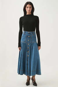 AJE "Belmond" Denim Skirt