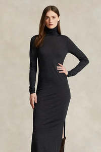Dresses: POLO RALPH LAUREN "Roll Neck" Wool-Blend Midi Dress
