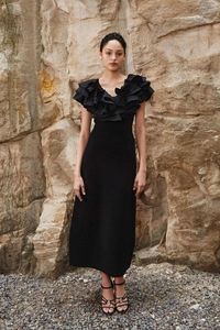 Dresses: AJE "Transcendent Ruffle" Midi Dress