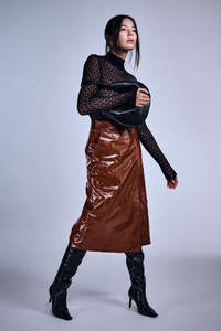 CUE "Gloss" Linen Skirt