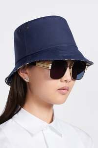 DIOR "Reversible Teddy D" Brim Bucket Hat