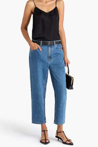 TIBI "High-Rise Straight-Leg" Cargo Jeans