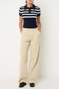 Pants: CLAUDIE PIERLOT "Jeaneve" Wide-leg Jeans