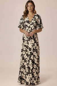 JULIETTE HOGAN "Silk Floral" Sakura Print Dress