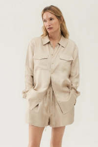 SILK LAUNDRY "Twill" Boyfriend Shirt