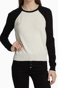 VERONICA BEARD "Albertina Baseball Cashmere" Sweater