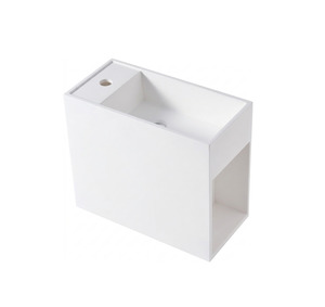 Basin: Nora Firenze Solid Surface Wall-Hung Basin with Open Shelf Right Hand (WB40R)
