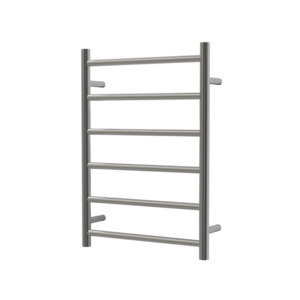 Heated Towel Rails: Nora Verona Heated Towel Rail Round 6 Bar H700*W500*D120mm Brushed Nickel (RBHTR-BN-R7050)