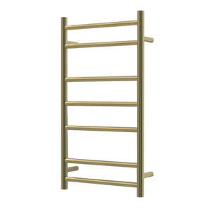 Nora Verona Heated Towel Rail Round 7 Bar H825*W450*D120mm Brushed Brass (RBHTR-BB-R8245)