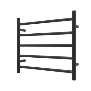 Nora Verona Heated Towel Rail Round 5 Bar H550*W600*D120mm Matt Black (RBHTR-MB-R5560)