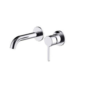 Englefield Studio Gooseneck Wall Mount Basin Mixer-Pin Lever Chrome (25924A-4-CP)