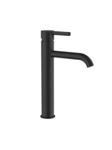 Englefield Studio Gooseneck Tall Basin Mixer-Pin Lever Matte Black (25923A-4-BL)