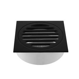 Accessories: Nora Verona Floor Drain 100mm Matt Black (700401BK)